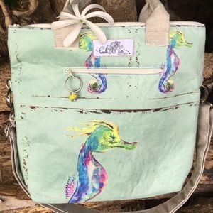 🌸Hunnelle & Kari Messenger Tote Bag🌸